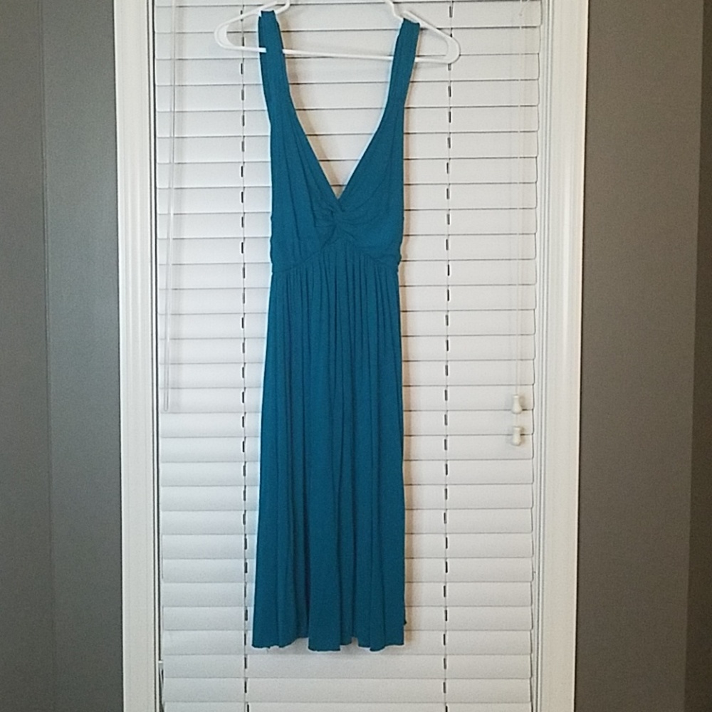 Teal midi dress